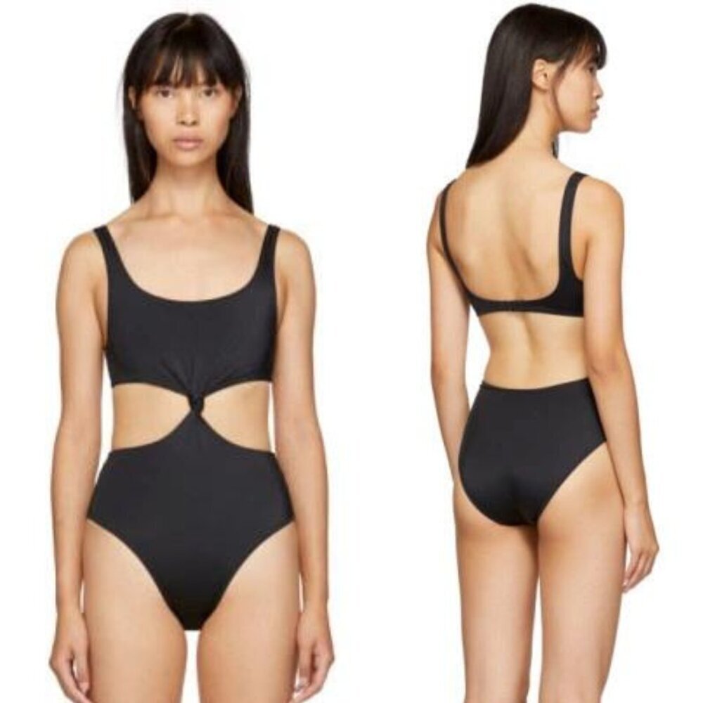 Solid And Striped Solid Black Bailey Knot One-Pie… - image 1